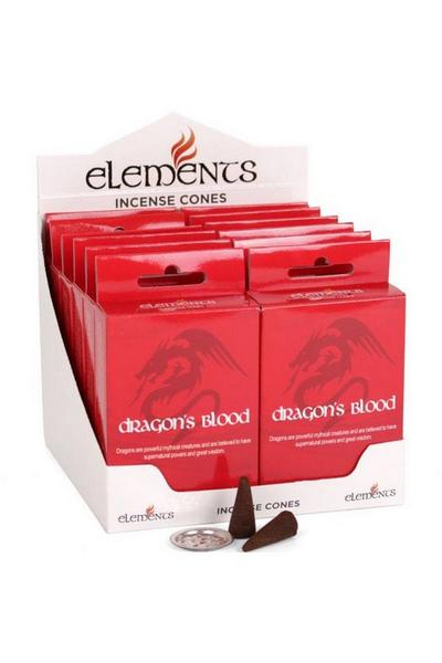 Elements Red Dragons Blood Incense Cones (Box Of 12 Packs)