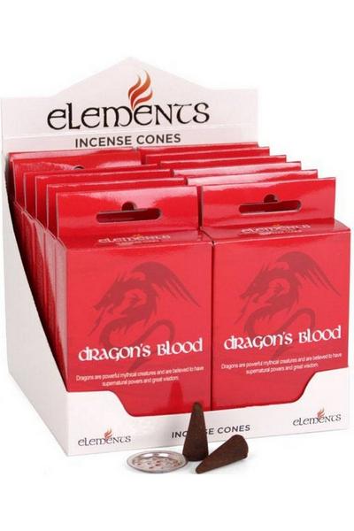 Elements Red Dragons Blood Incense Cones (Box Of 12 Packs)