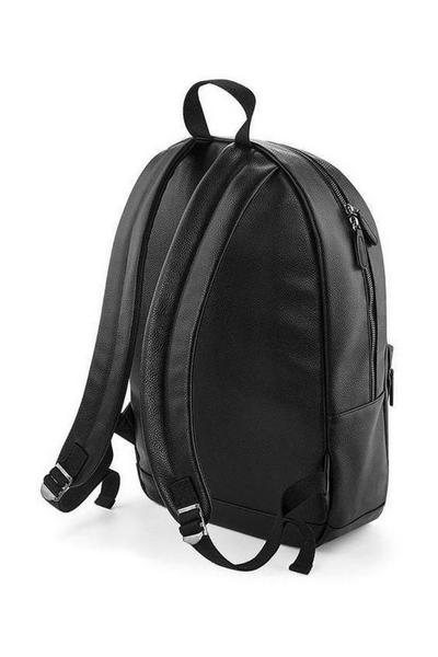 Bagbase Black Faux Leather Fashion Backpack