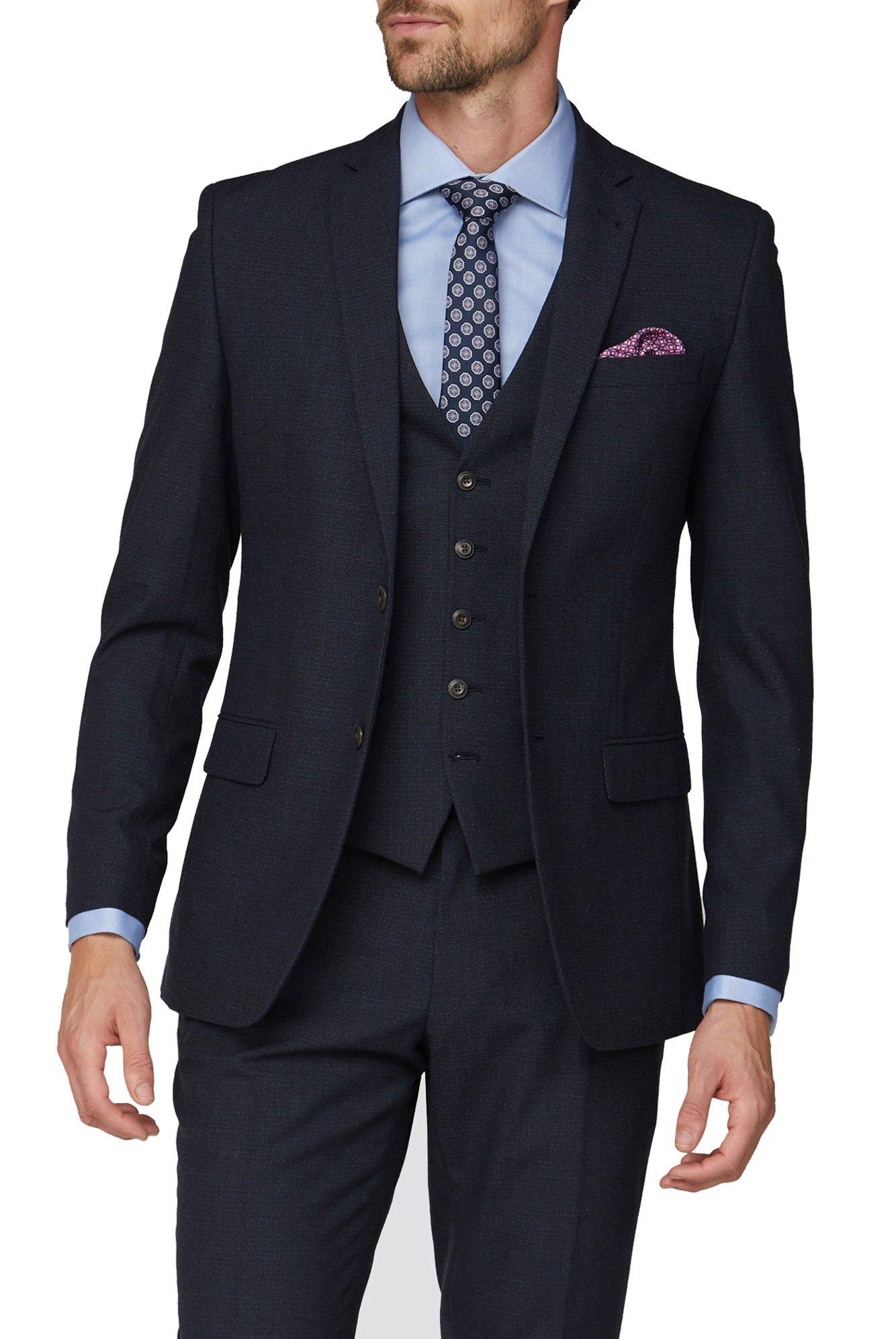 Racing Green Texture Wool Blend Tailored Fit Suit Jacket | Debenhams