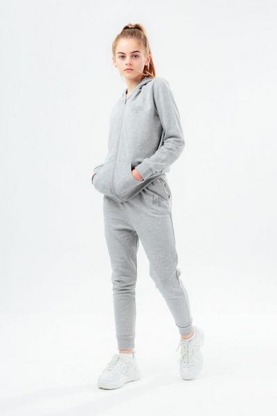 Hype Grey Unisex Marl Script Tracksuit Set