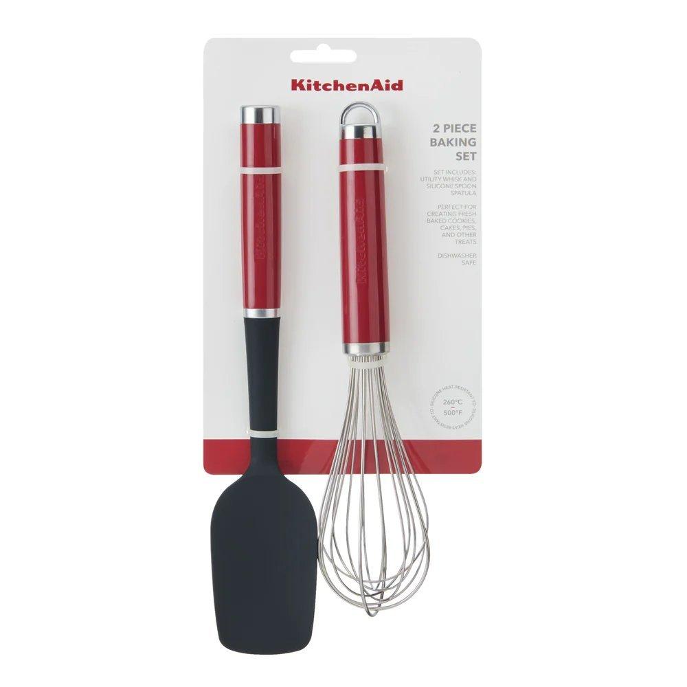 KITCHEN AID 2 Piece Baking Set Utility Whisk And Silicone Scraper