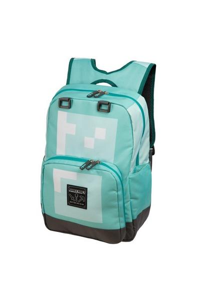 Minecraft Blue Official / Diamond Armour Large School Backpack