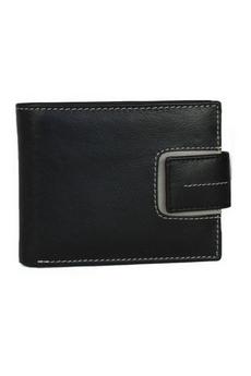 Eastern Counties Leather Black Andrew Tri-Fold Wallet