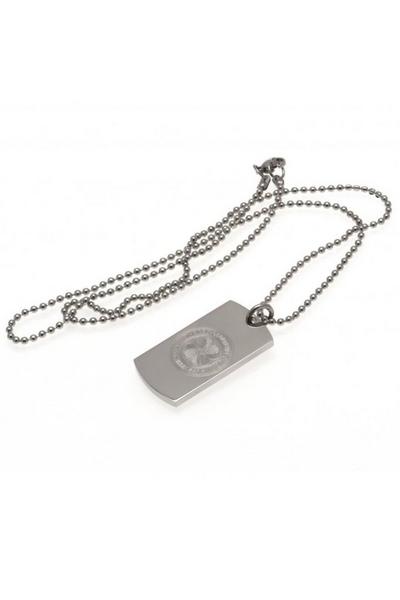 Celtic FC Silver Engraved Dog Tag And Chain