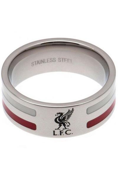Liverpool FC Silver Colour Stripe Ring