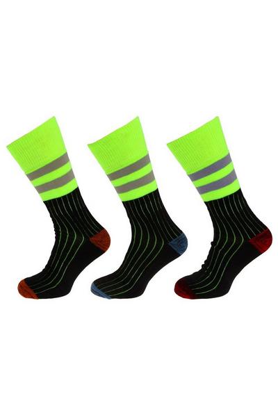 Universal Textiles Multi High-Viz Work Socks (3 Pairs)