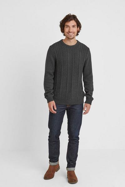Tog 24 Dark Grey 'Aaron' Cable Knit Jumper