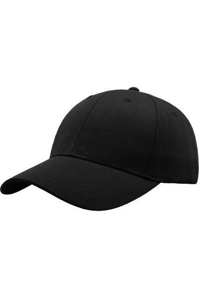 Atlantis Black Zoom Sports 6 Panel Baseball Cap (Pack Of 2)