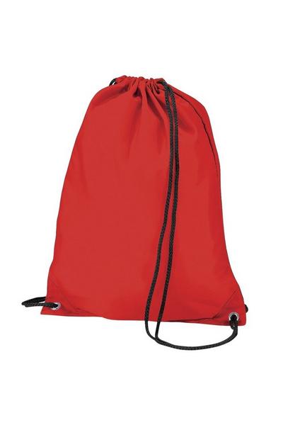 Bagbase Red Budget Water Resistant Sports Gymsac Drawstring Bag (11L) (Pack of 2)