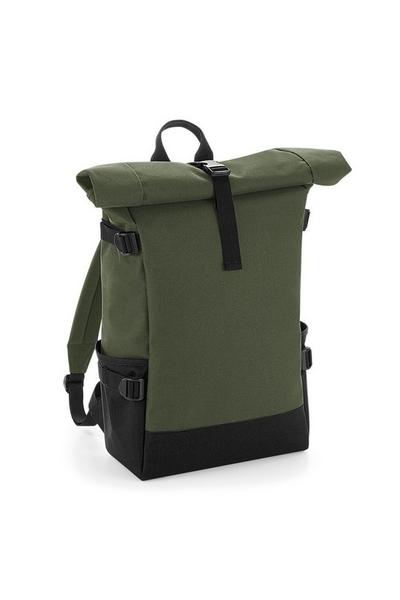 Bagbase Olive Block Roll-Top Backpack