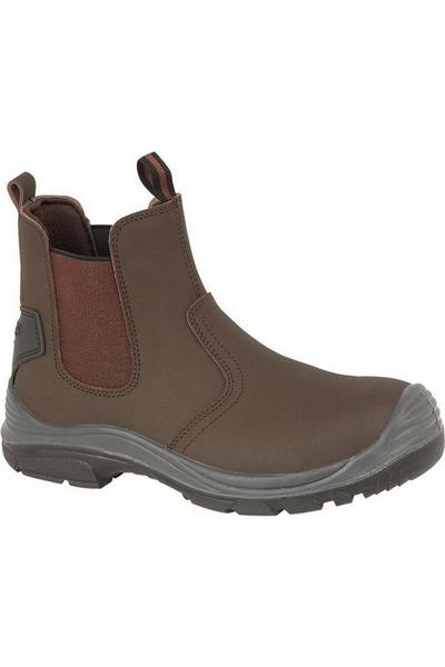 Grafters Brown Steel Toe Safety Dealer Boots