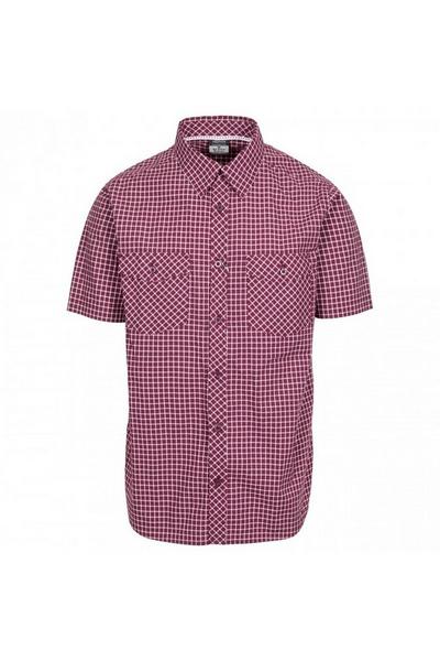 Trespass Purple Uttoxeter Short Sleeve Cotton Shirt