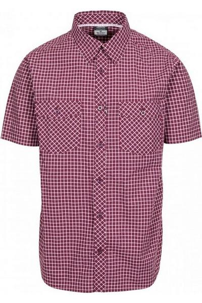 Trespass Purple Uttoxeter Short Sleeve Cotton Shirt