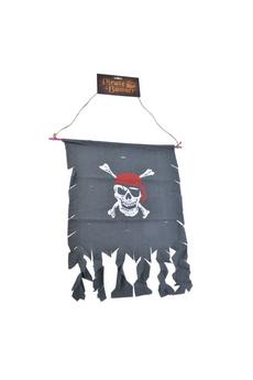 Bristol Novelty Dark Grey Skull And Crossbones Distressed Pirate Banner