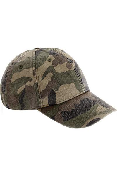 Beechfield Brown Low Profile Vintage Denim-Look Cap