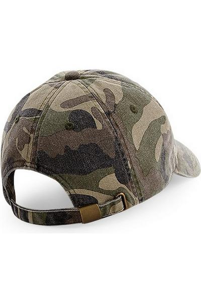 Beechfield Brown Low Profile Vintage Denim-Look Cap