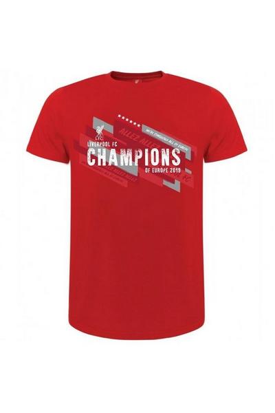 Liverpool FC Red Champions Of Europe T Shirt