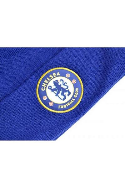 Chelsea FC Blue Knitted Crest Turn Up Hat