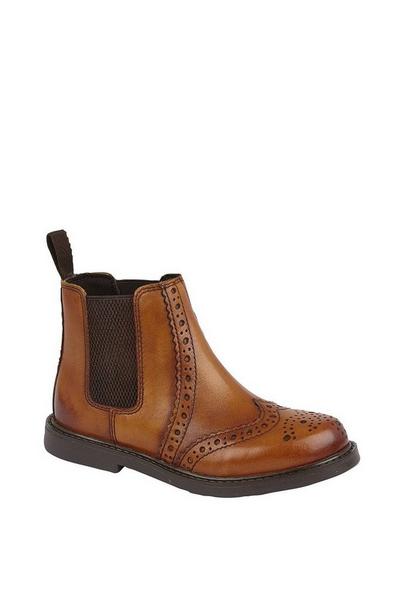 Roamers Tan Leather Ankle Boots