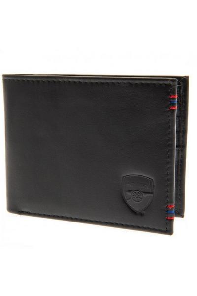 Arsenal FC Black Leather Stitched Wallet
