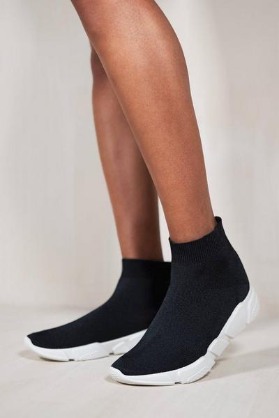 Where's That From Black 'Jesie' Chunky Sole Trainer