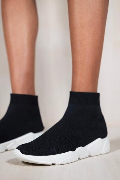 Where's That From Black 'Jesie' Chunky Sole Trainer