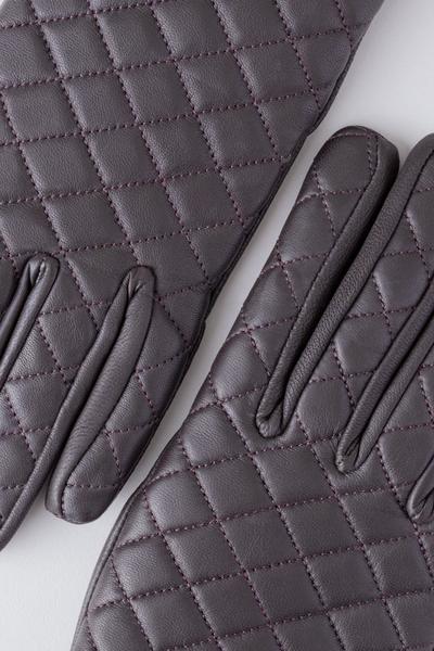 Lakeland Leather Brown 'Laura' Quilted Leather Gloves
