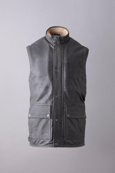 Lakeland Leather Dark Brown 'Giles' Leather Gilet