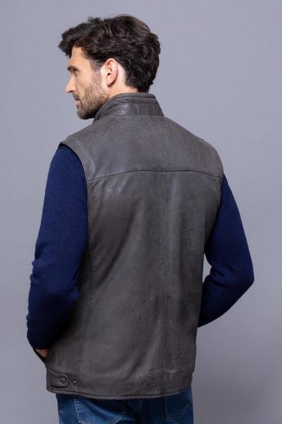 Lakeland Leather Dark Brown 'Giles' Leather Gilet
