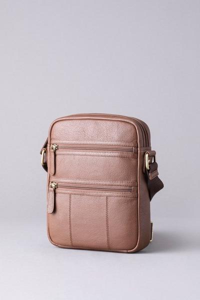 Lakeland Leather Brown 'Buffalo Explorer' Leather Messenger Bag