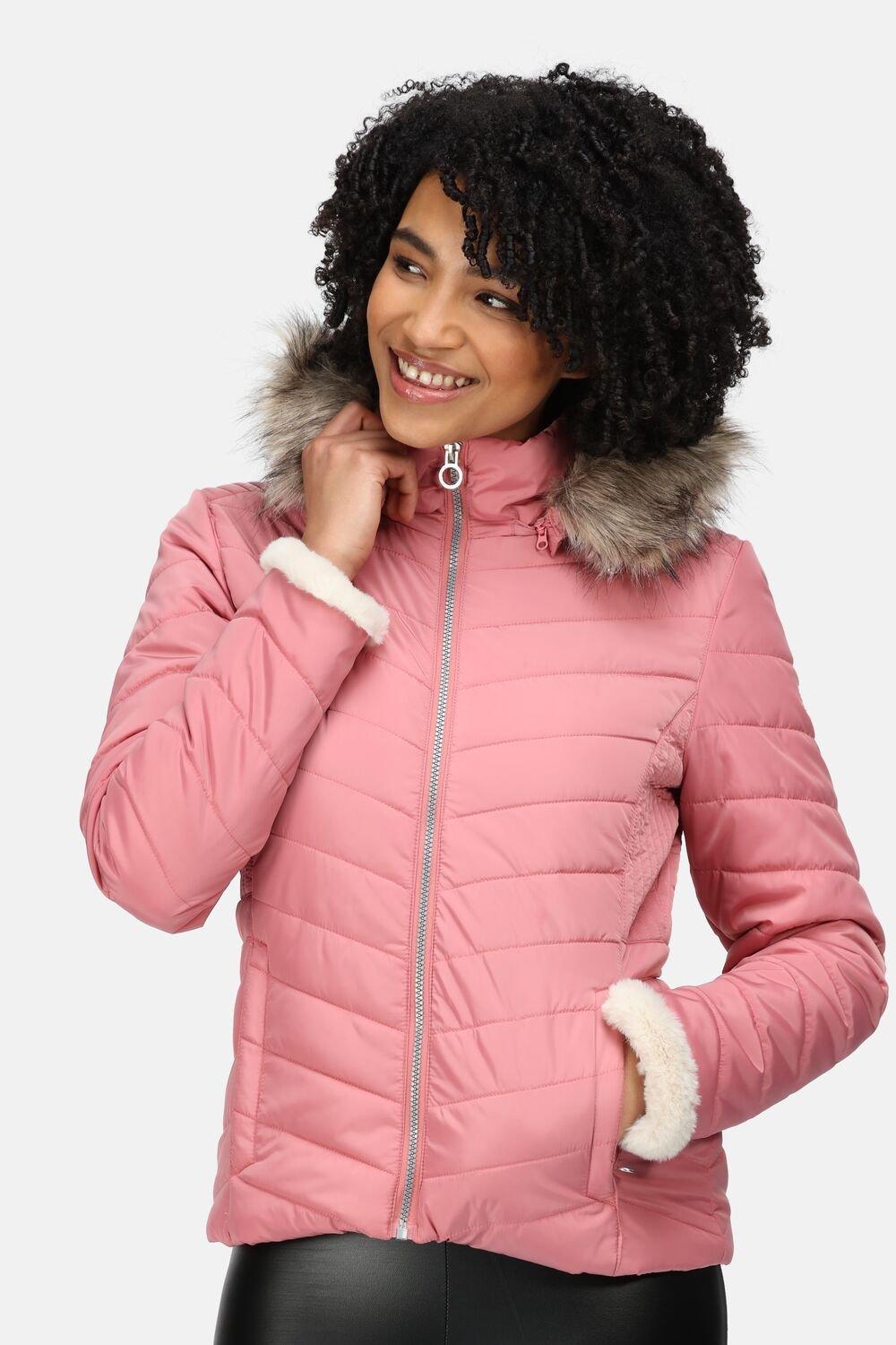 long puffer jacket with fur hood