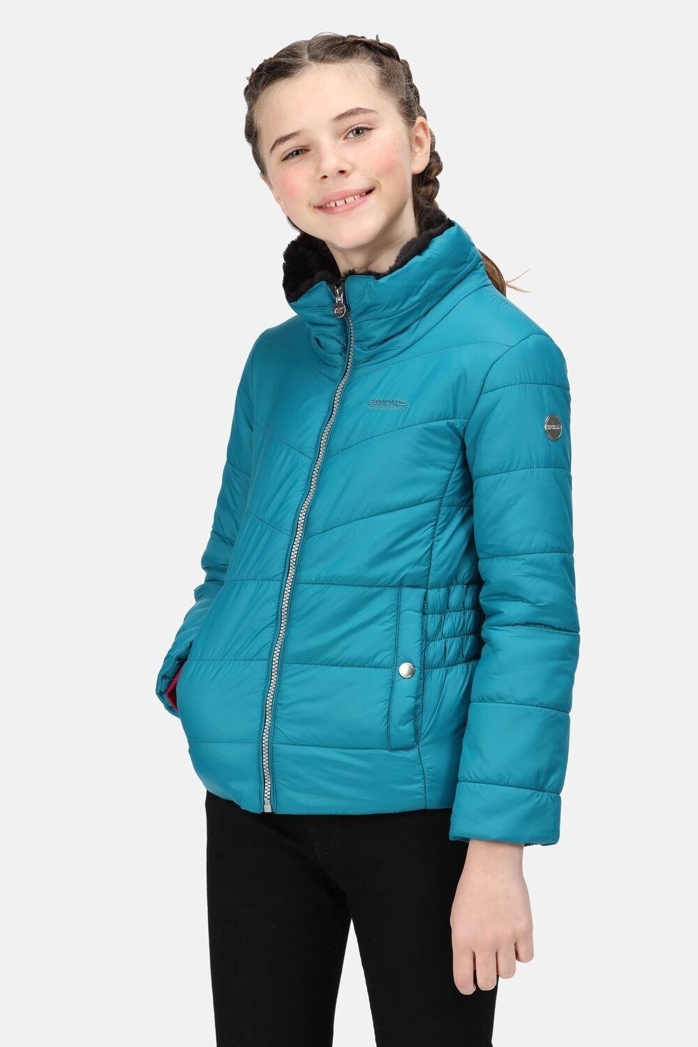 Regatta Kids Westhill Insulated Reflective Hooded Baffled/quilted Jacket 