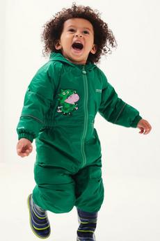 Regatta Green 'Peppa Mudplay' Isolite Waterproof Outdoor Puddlesuit