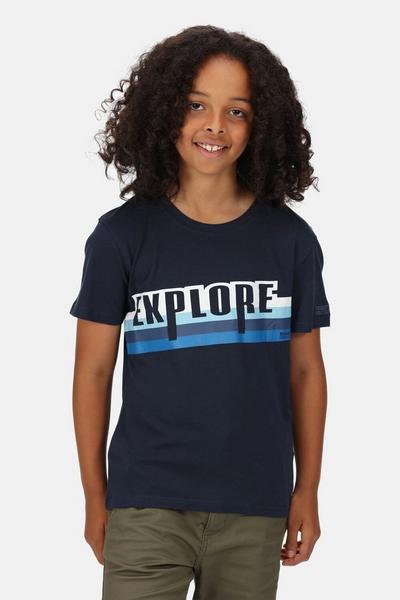 Regatta Mid Navy Jersey Coolweave 'Bosley V' Short Sleeve T-Shirt