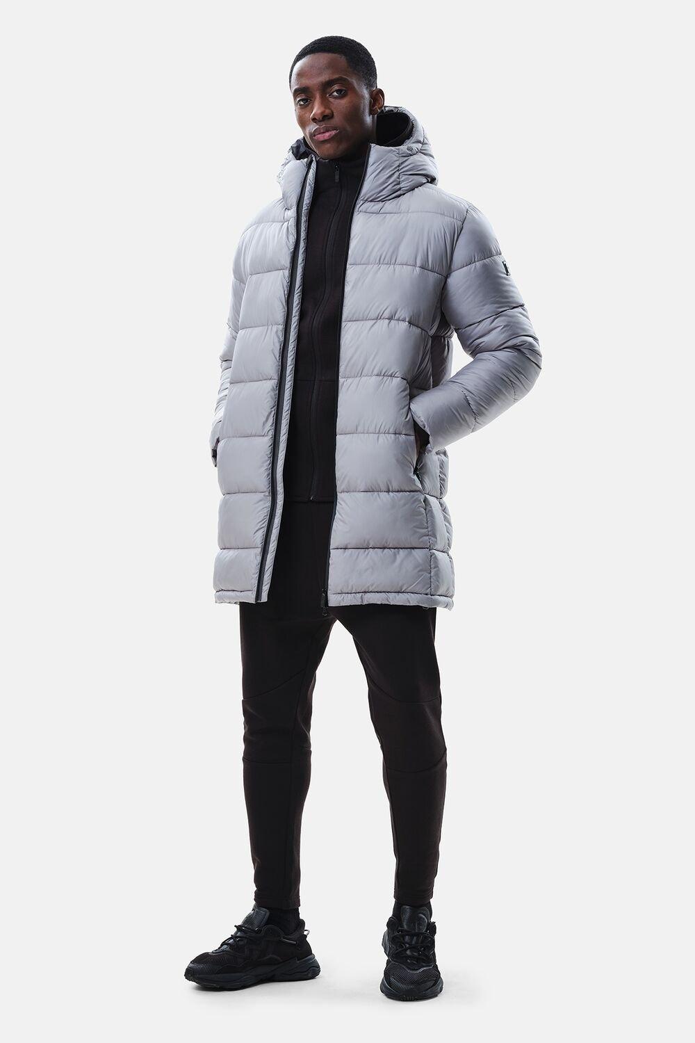 longline puffer with arm stripe