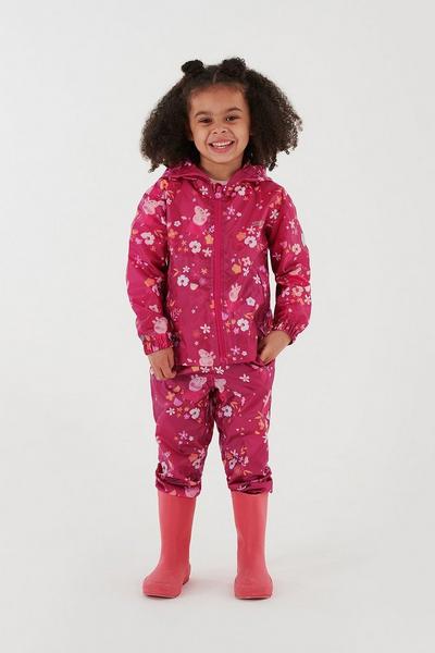 Regatta Dark Pink 'Peppa Pack-It Jacket' Isolite Waterproof Walking Jacket