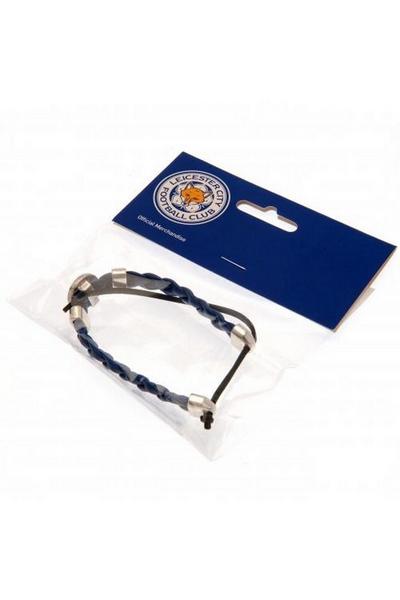 Leicester City FC Mid Blue Leather Look Slider Bracelet