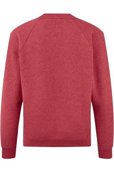 Fruit of the Loom Dark Red Raglan Sleeve Sweatshirt