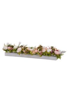 Hill Interiors Multi Artificial Peony Table Runner