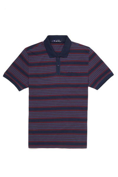 Ben Sherman Short Sleeve Stripe Pique Polo