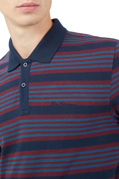 Ben Sherman Short Sleeve Stripe Pique Polo