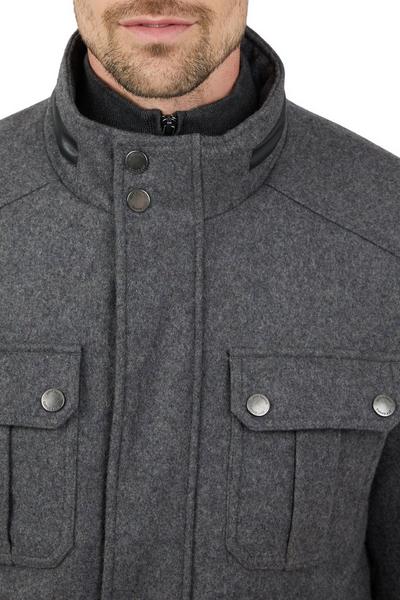 Jeff Banks Grey Wool Blend Driving Jacket