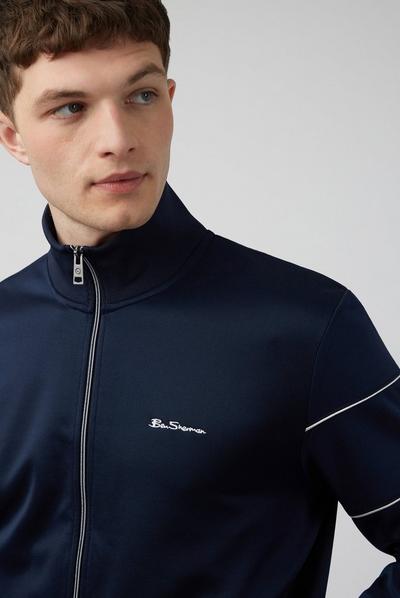 Ben Sherman Navy Stripe Sleeve Tricot