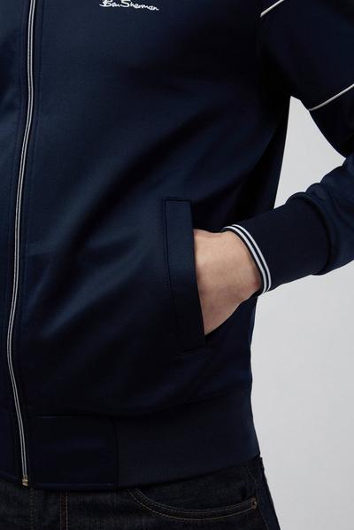 Ben Sherman Navy Stripe Sleeve Tricot