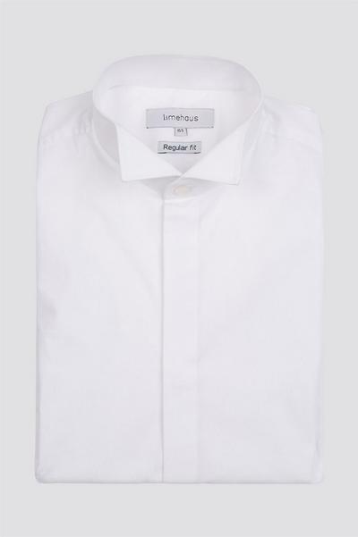 Limehaus White Dresswear Poplin Shirt