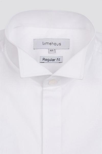 Limehaus White Dresswear Poplin Shirt