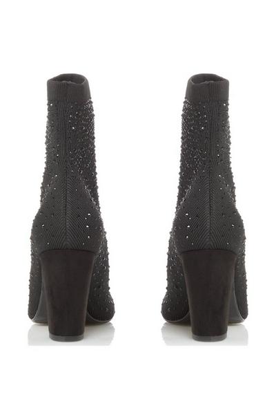 Dune London Black 'Opulent' Ankle Boots