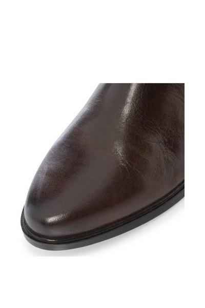 Dune London Brown 'True' Leather Knee High Boots