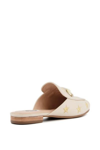 Dune London Ecru 'Galaxies' Leather Loafers